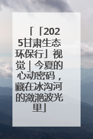 「2025甘肃生态环保行」视觉｜今夏的心动密码，藏在冰沟河的潋滟波光里