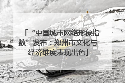 “中国城市网络形象指数”发布：郑州市文化与经济维度表现出色