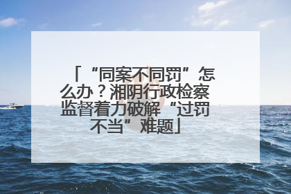 “同案不同罚”怎么办？湘阴行政检察监督着力破解“过罚不当”难题