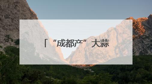 “成都产”大蒜种出超2亿元产值，远销欧洲、非洲、东南亚