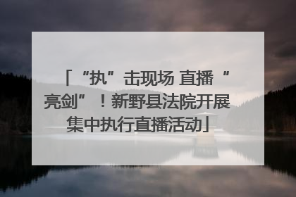 “执”击现场 直播“亮剑”！新野县法院开展集中执行直播活动