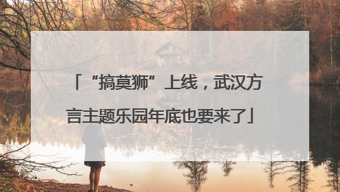 “搞莫狮”上线，武汉方言主题乐园年底也要来了