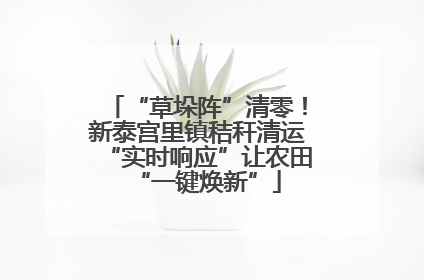 “草垛阵”清零！新泰宫里镇秸秆清运“实时响应”让农田“一键焕新”