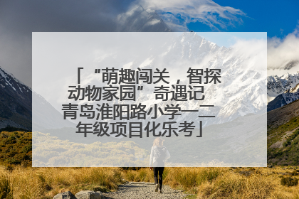 “萌趣闯关，智探动物家园”奇遇记 青岛淮阳路小学一二年级项目化乐考