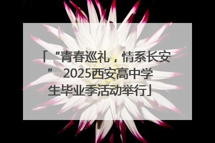 “青春巡礼，情系长安” 2025西安高中学生毕业季活动举行