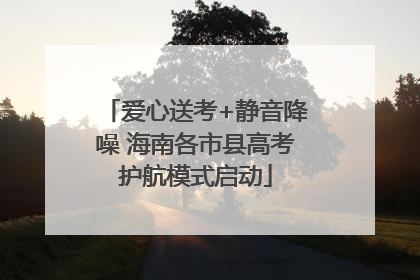 爱心送考+静音降噪 海南各市县高考护航模式启动
