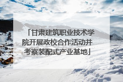 甘肃建筑职业技术学院开展政校合作活动并考察装配式产业基地