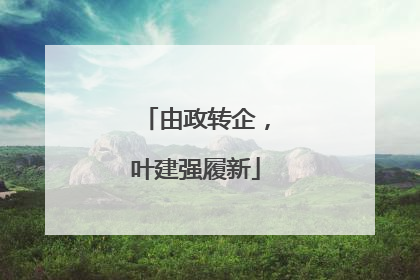 由政转企，叶建强履新