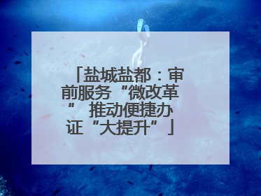 盐城盐都：审前服务“微改革” 推动便捷办证“大提升”