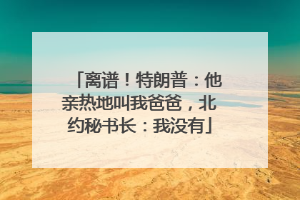 离谱！特朗普：他亲热地叫我爸爸，北约秘书长：我没有