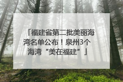 福建省第二批美丽海湾名单公布！泉州3个海湾“美在福建”