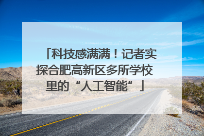 科技感满满！记者实探合肥高新区多所学校里的“人工智能”