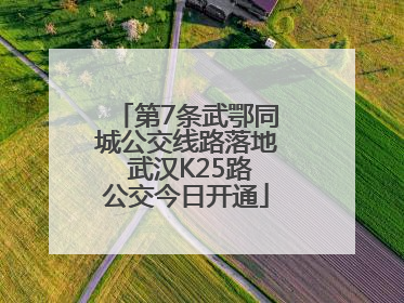 第7条武鄂同城公交线路落地 武汉K25路公交今日开通