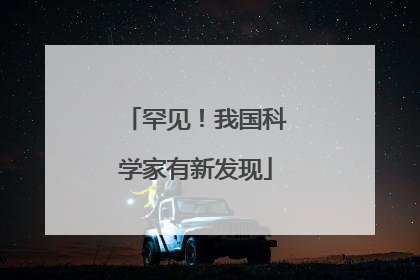 罕见！我国科学家有新发现