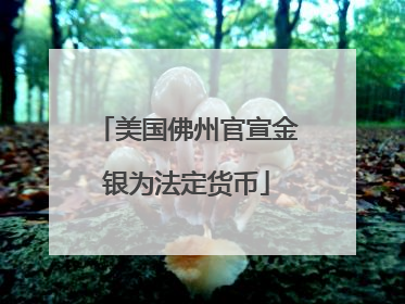 美国佛州官宣金银为法定货币