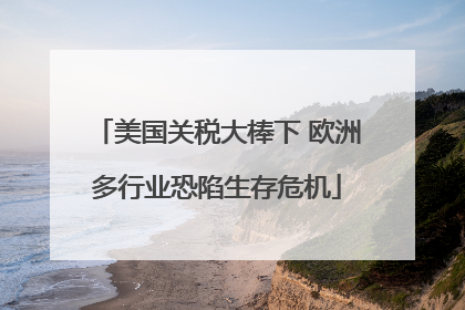 美国关税大棒下 欧洲多行业恐陷生存危机
