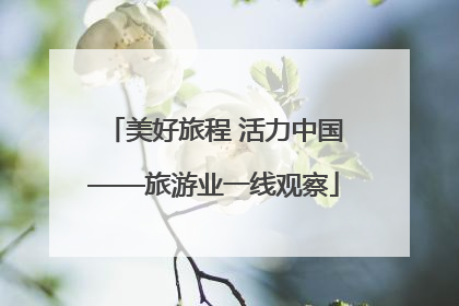 美好旅程 活力中国——旅游业一线观察