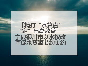精打“水算盘” “定”出高效益——宁夏银川市以水权改革促水资源节约集约高效利用