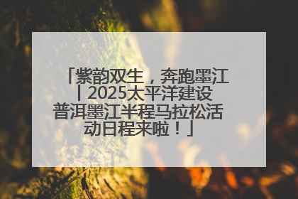 紫韵双生，奔跑墨江丨2025太平洋建设普洱墨江半程马拉松活动日程来啦！
