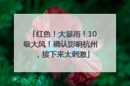 红色！大暴雨！10级大风！确认影响杭州，接下来太刺激