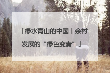 绿水青山的中国丨余村发展的“绿色变奏”