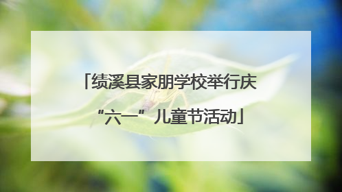 绩溪县家朋学校举行庆“六一”儿童节活动