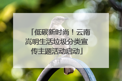 低碳新时尚！云南嵩明生活垃圾分类宣传主题活动启动