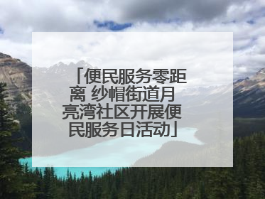 便民服务零距离 纱帽街道月亮湾社区开展便民服务日活动