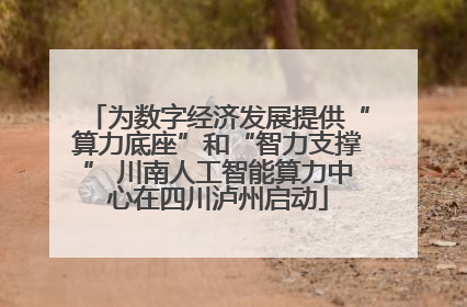 为数字经济发展提供“算力底座”和“智力支撑” 川南人工智能算力中心在四川泸州启动