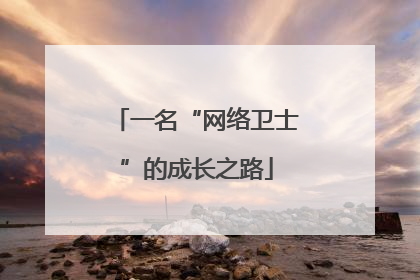 一名“网络卫士”的成长之路