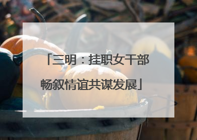 三明：挂职女干部畅叙情谊共谋发展