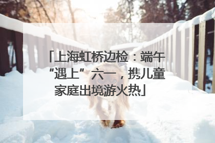 上海虹桥边检：端午“遇上”六一，携儿童家庭出境游火热