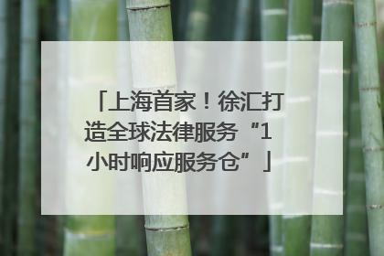 上海首家！徐汇打造全球法律服务“1小时响应服务仓”