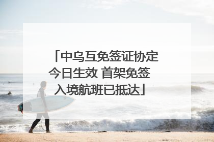中乌互免签证协定今日生效 首架免签入境航班已抵达