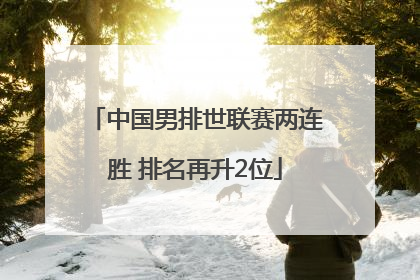 中国男排世联赛两连胜 排名再升2位