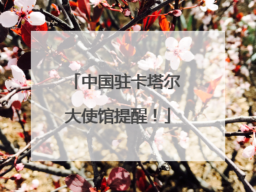 中国驻卡塔尔大使馆提醒！