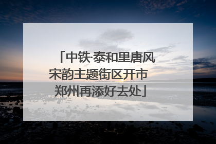 中铁·泰和里唐风宋韵主题街区开市 郑州再添好去处