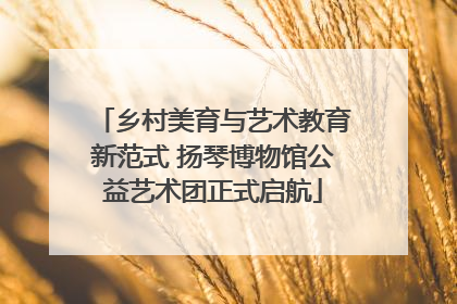 乡村美育与艺术教育新范式 扬琴博物馆公益艺术团正式启航
