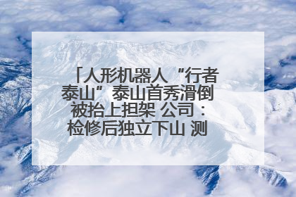 人形机器人“行者泰山”泰山首秀滑倒被抬上担架 公司：检修后独立下山 测试就是为暴露问题