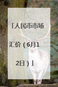 人民币市场汇价（6月12日）