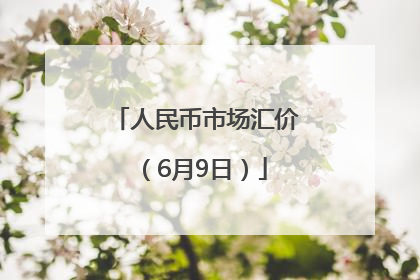 人民币市场汇价（6月9日）