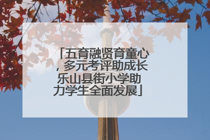 五育融贤育童心，多元考评助成长 乐山县街小学助力学生全面发展