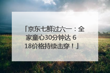 京东七鲜过六一：全家童心30分钟达 618价格持续击穿！