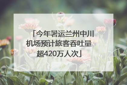 今年暑运兰州中川机场预计旅客吞吐量超420万人次