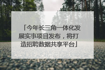今年长三角一体化发展实事项目发布，将打造招聘数据共享平台