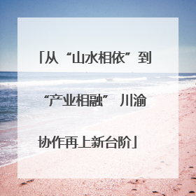 从“山水相依”到“产业相融” 川渝协作再上新台阶