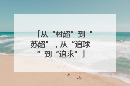 从“村超”到“苏超”，从“追球”到“追求”