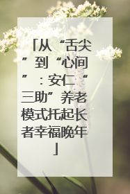从“舌尖”到“心间”：安仁“三助”养老模式托起长者幸福晚年
