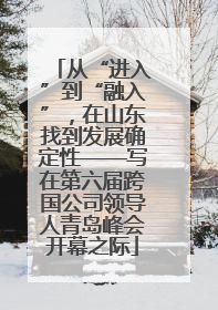 从“进入”到“融入”，在山东找到发展确定性——写在第六届跨国公司领导人青岛峰会开幕之际