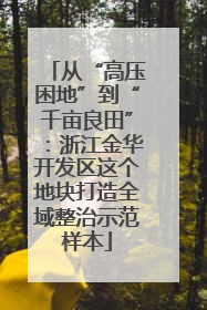 从“高压困地”到“千亩良田”：浙江金华开发区这个地块打造全域整治示范样本